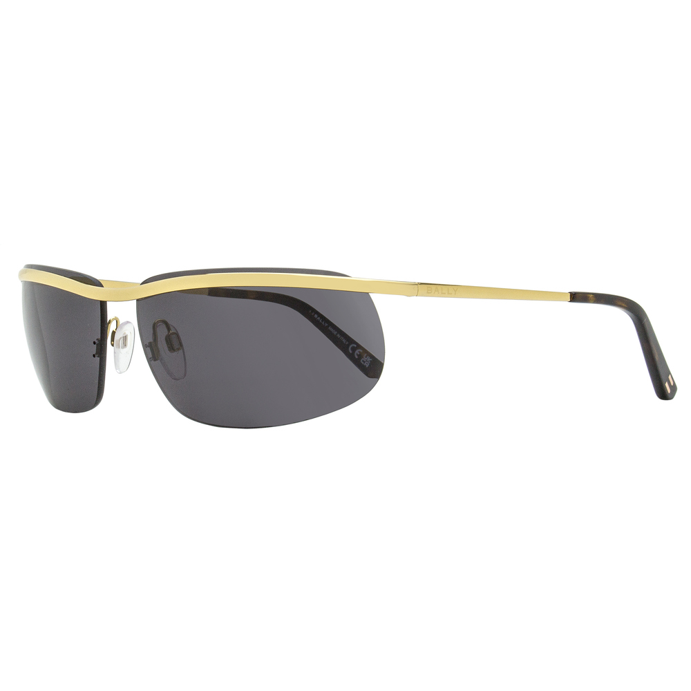 Bally Shark Rimless Sunglasses BY0111 32A Gold/Havana 68mm